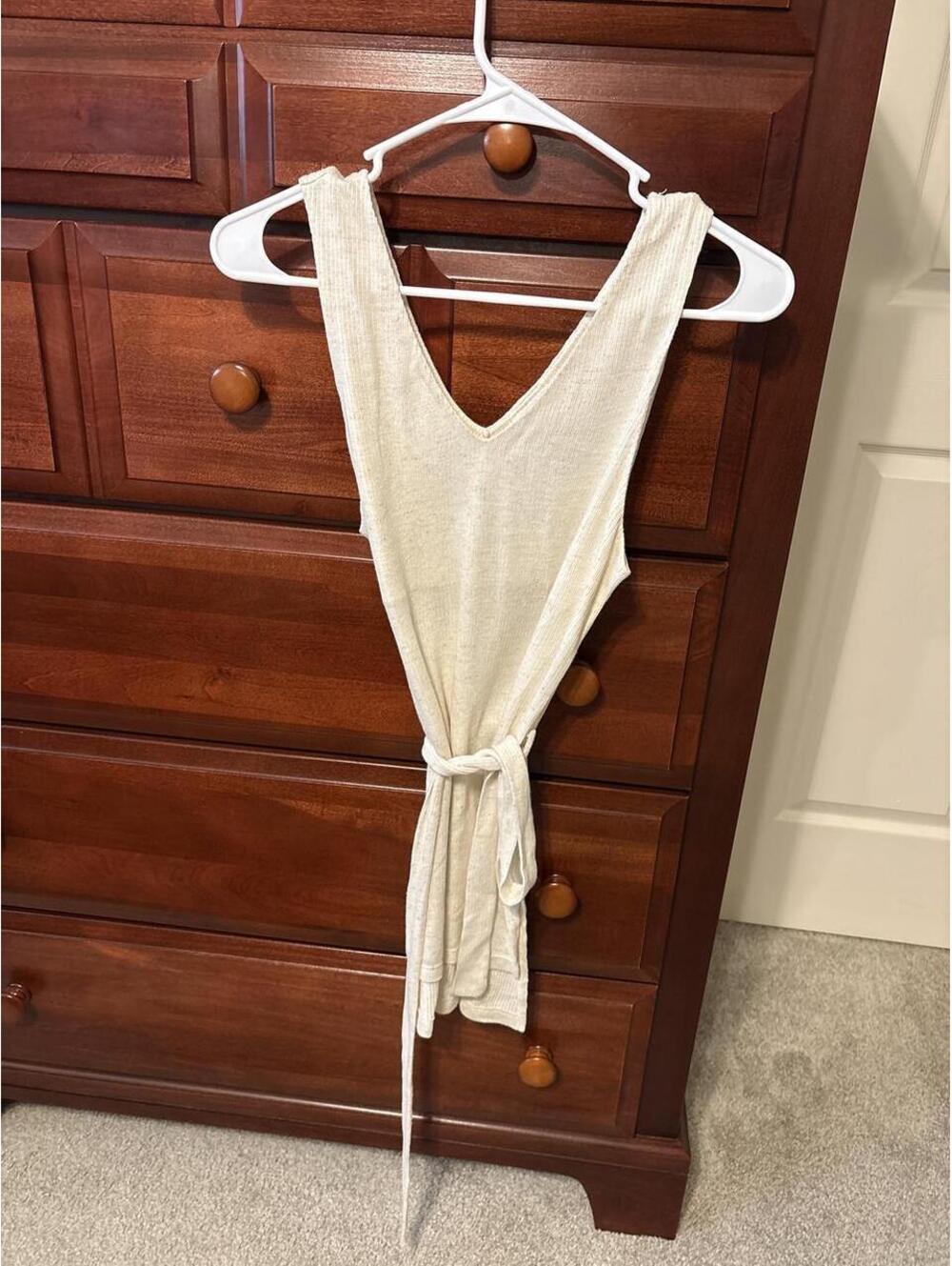 A New Day Women's Cream and White Dress